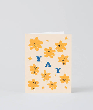 Yay Stars Kids Birthday Greetings Card