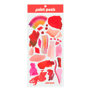 Vibrant Reds Paint Peels - No.001 Single Sticker Sheet