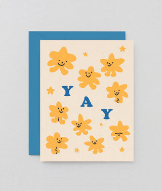 Yay Stars Kids Birthday Greetings Card