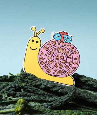 Birthday Snail Shaped Card