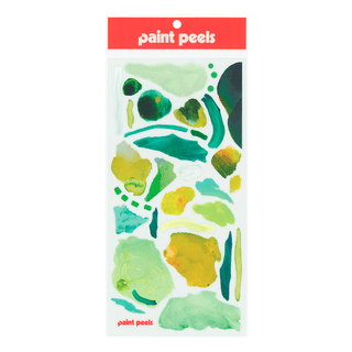 Vibrant Greens Paint Peels - No.004 Single Sticker Sheet