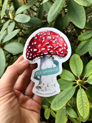 Amanita Mushroom Waterproof Sticker